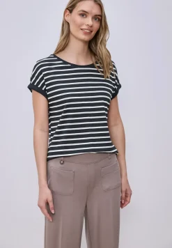 Dropped Shoulder T-Shirt mit Streifen