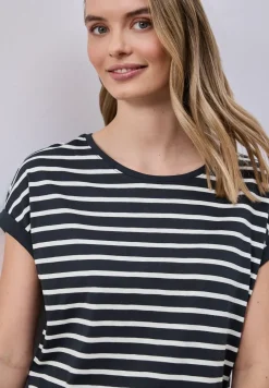 Dropped Shoulder T-Shirt mit Streifen