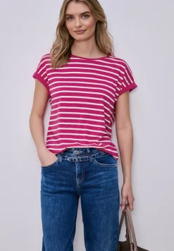 Dropped Shoulder T-Shirt mit Streifen