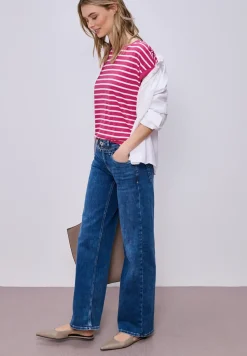 Dropped Shoulder T-Shirt mit Streifen