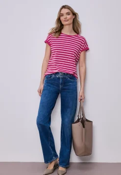 Dropped Shoulder T-Shirt mit Streifen