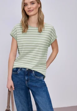 Dropped Shoulder T-Shirt mit Streifen