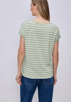 Dropped Shoulder T-Shirt mit Streifen