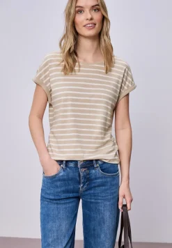 Dropped Shoulder T-Shirt mit Streifen