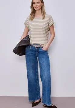 Dropped Shoulder T-Shirt mit Streifen