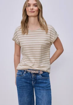 Dropped Shoulder T-Shirt mit Streifen