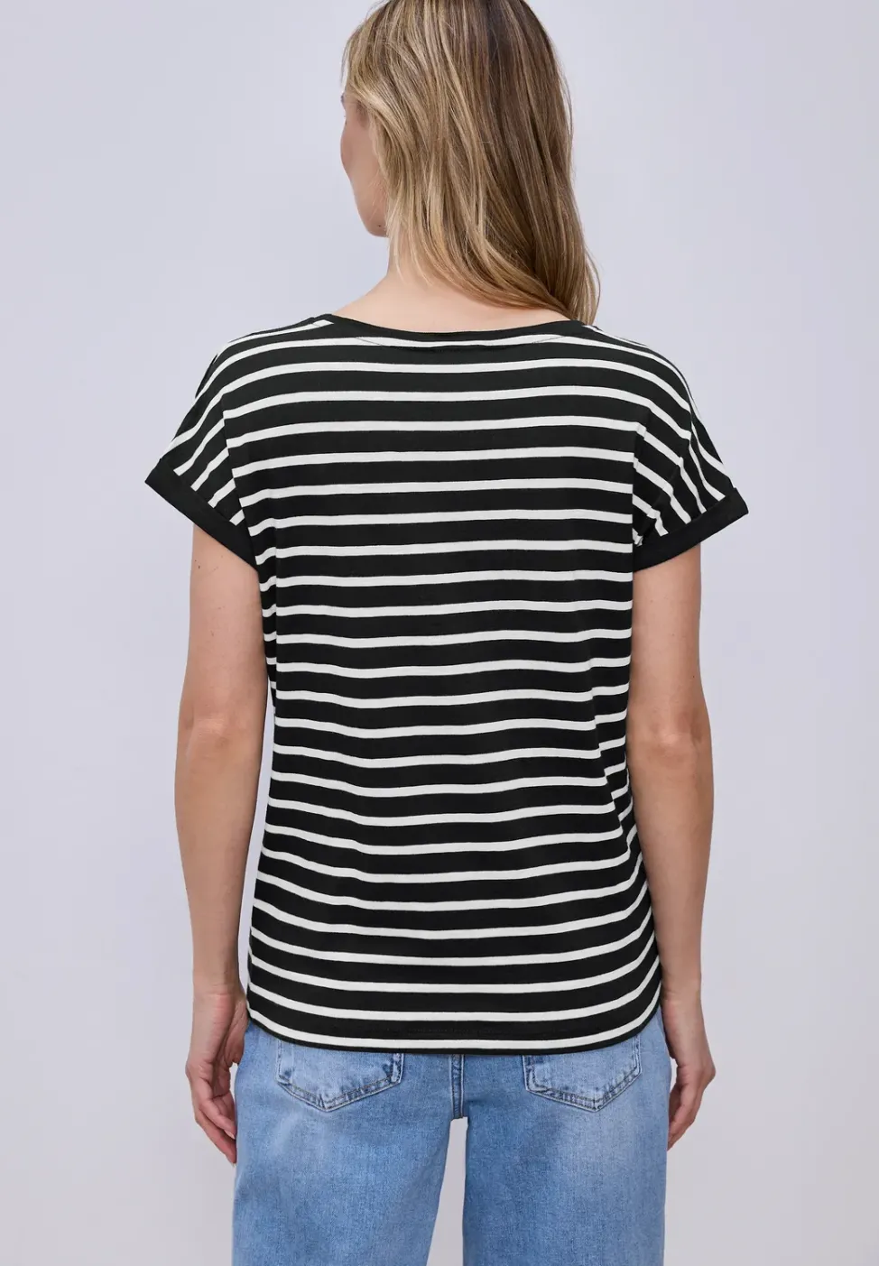 Dropped Shoulder T-Shirt mit Streifen