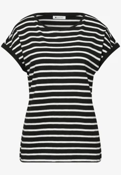 Dropped Shoulder T-Shirt mit Streifen