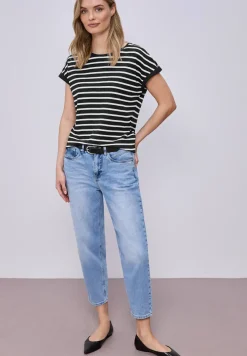 Dropped Shoulder T-Shirt mit Streifen