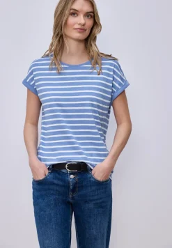 Dropped Shoulder T-Shirt mit Streifen