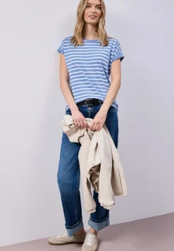 Dropped Shoulder T-Shirt mit Streifen