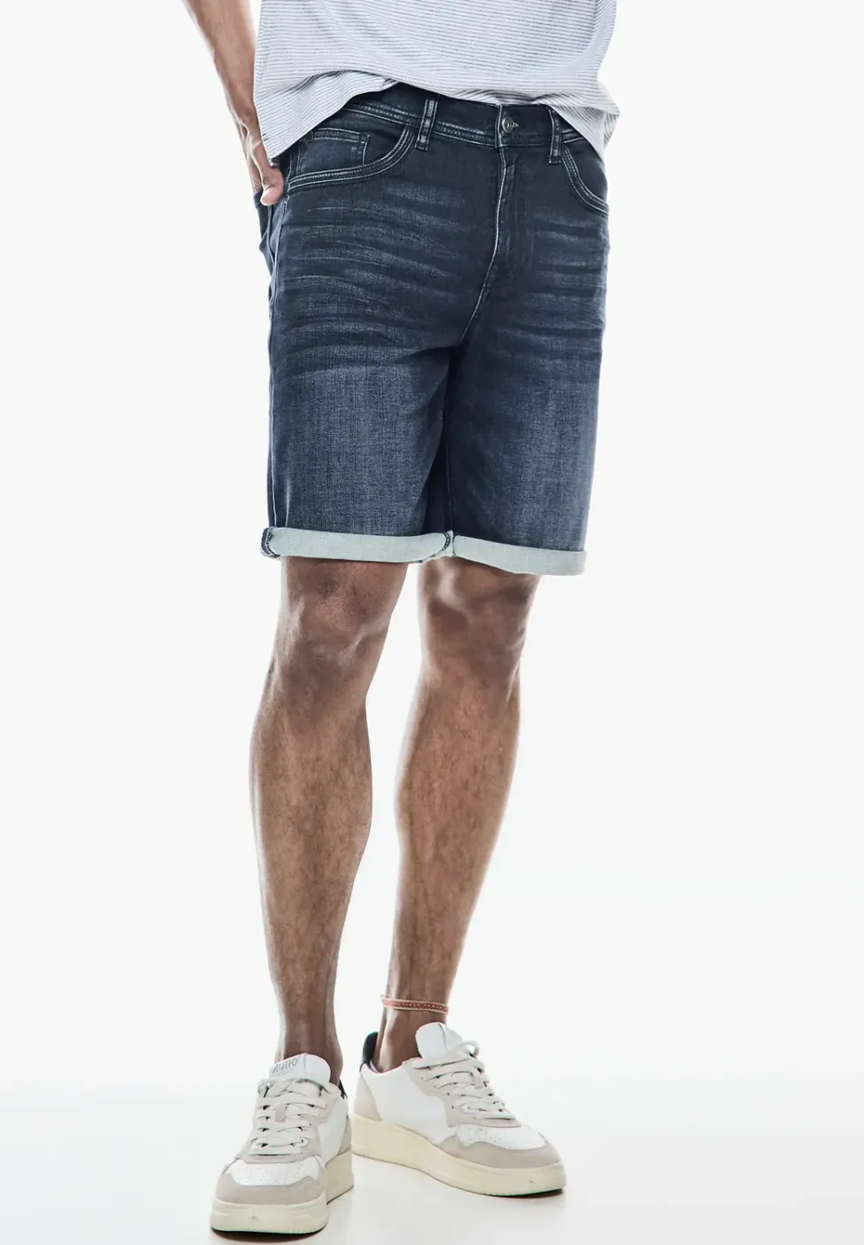 Elastische Jeans Shorts
