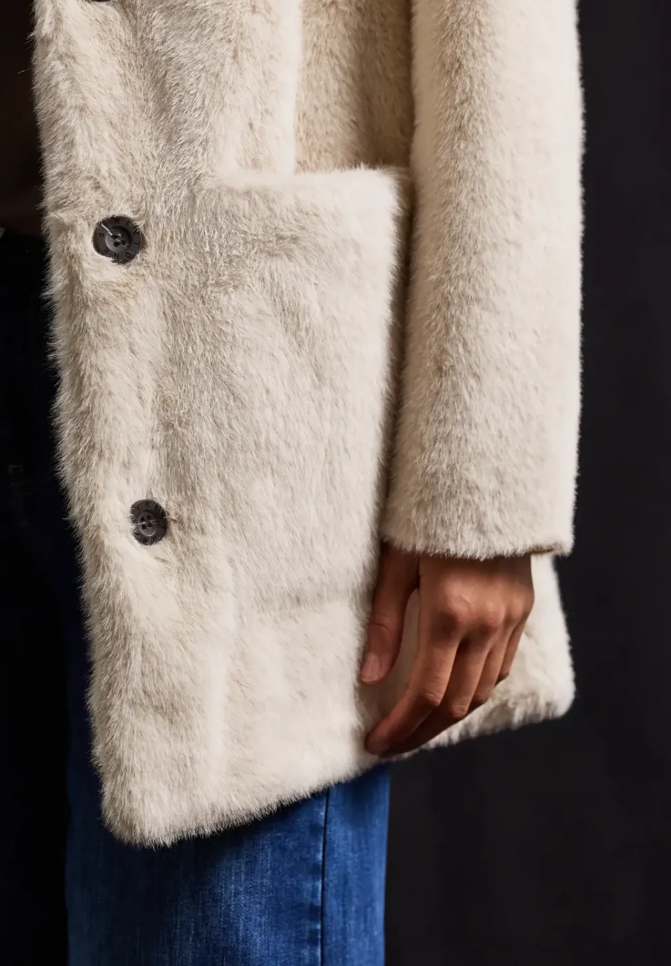 Fake Fur Mantel