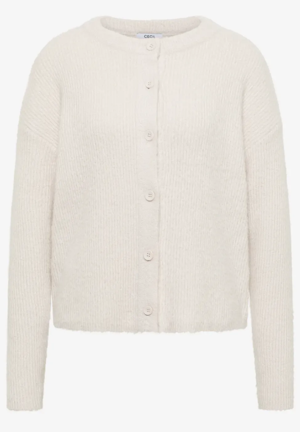 Federgarn Ripp-Strickjacke