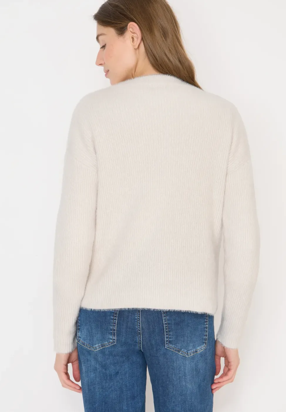 Federgarn Ripp-Strickjacke