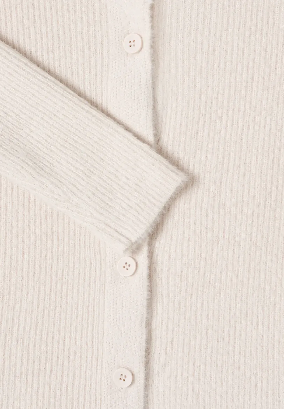 Federgarn Ripp-Strickjacke