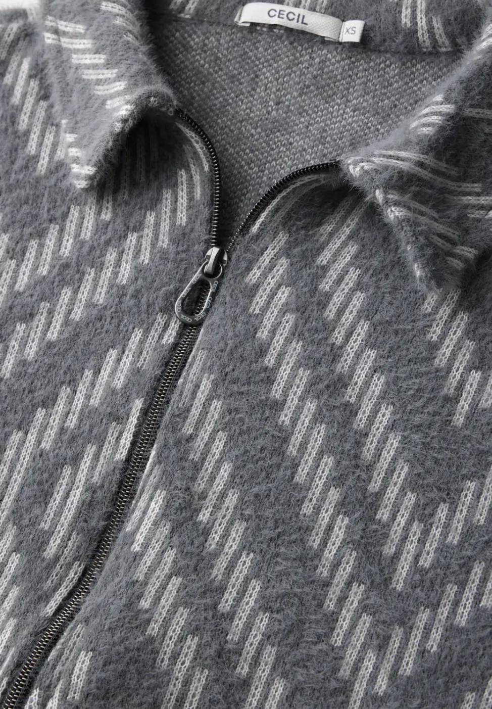Federgarn-Cardigan mit Print