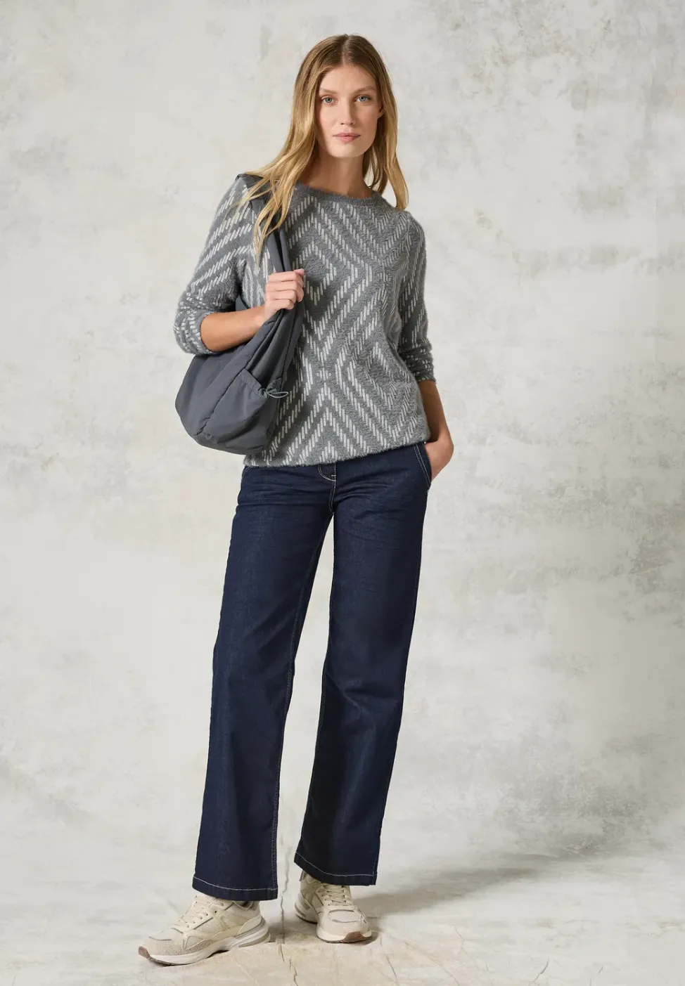 Federgarn Shirt mit Muster