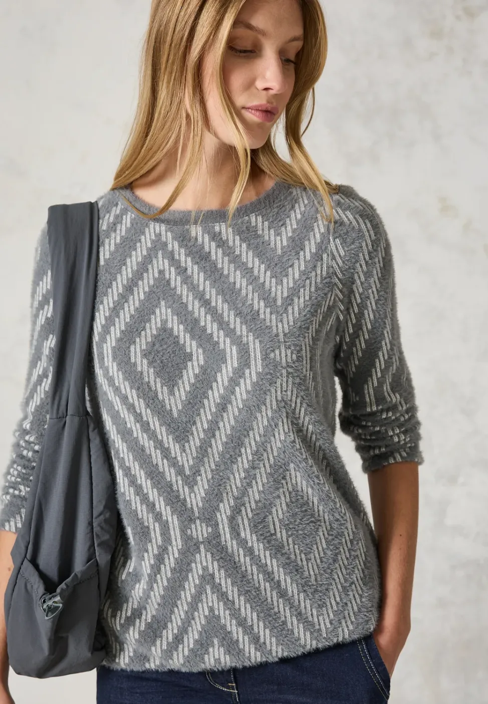 Federgarn Shirt mit Muster