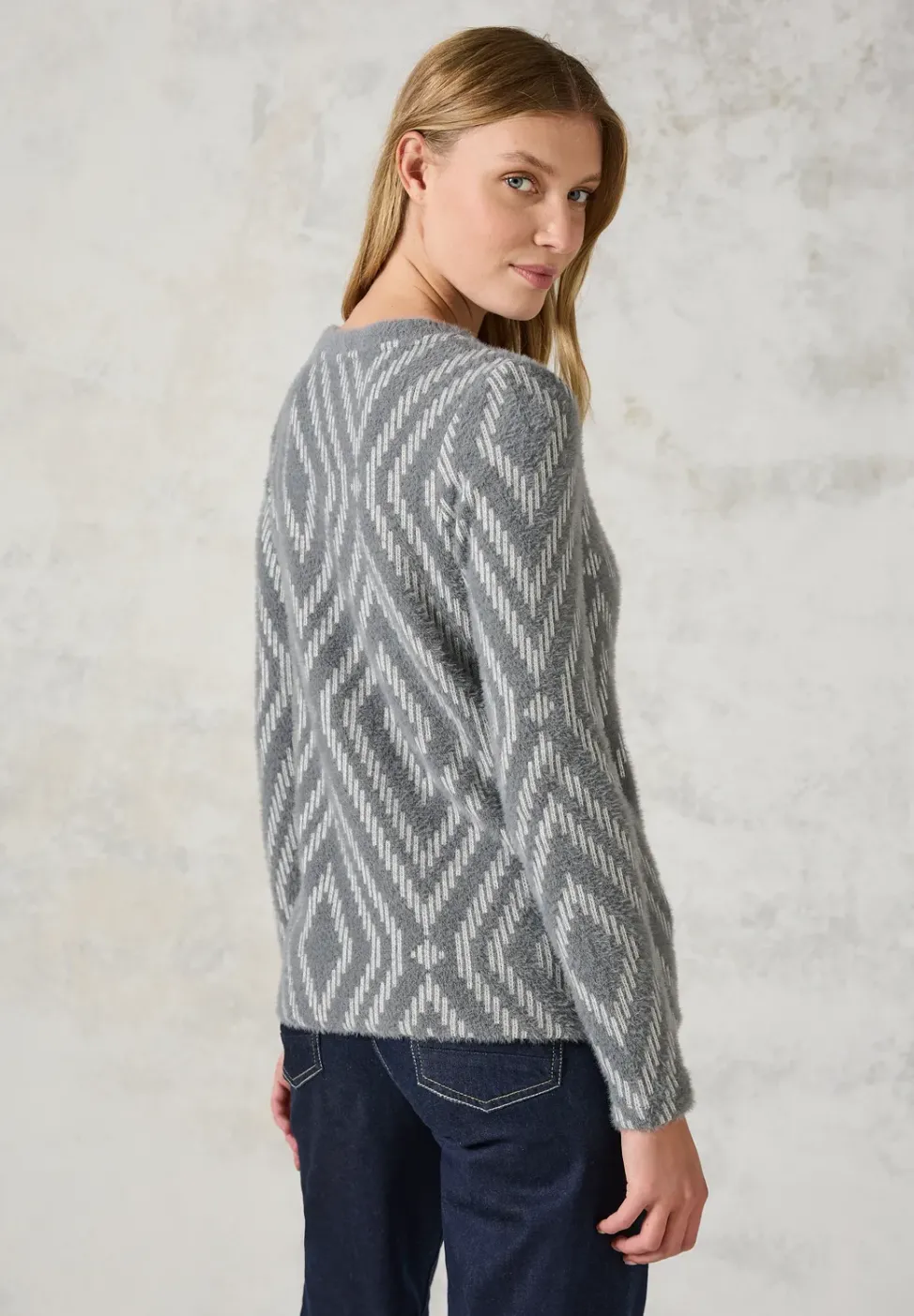 Federgarn Shirt mit Muster