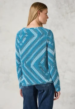 Federgarn-Shirt mit Muster