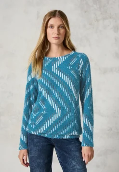 Federgarn-Shirt mit Muster