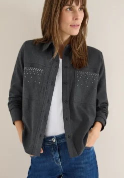 Flanellbluse mit Nieten