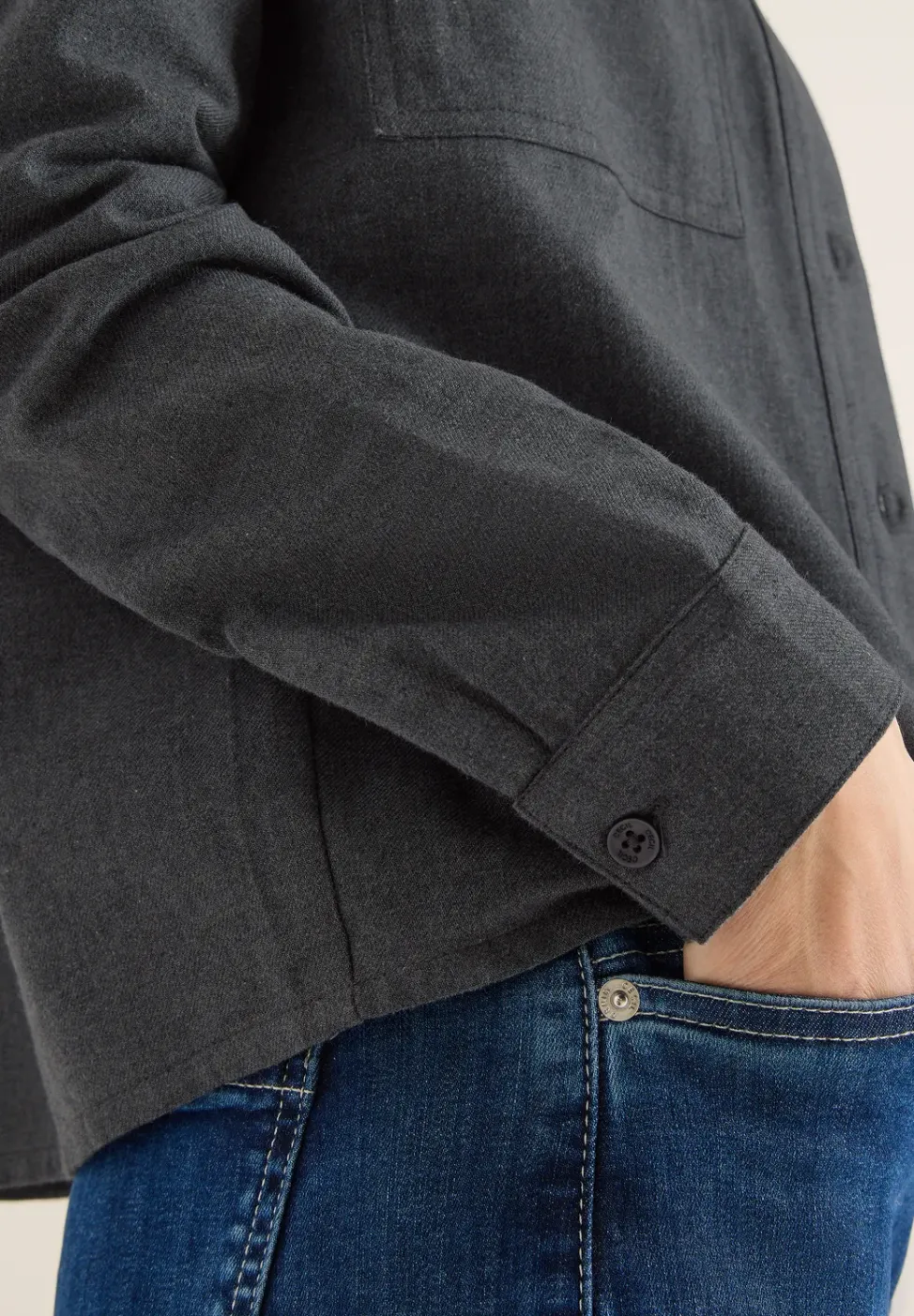 Flanellbluse mit Nieten