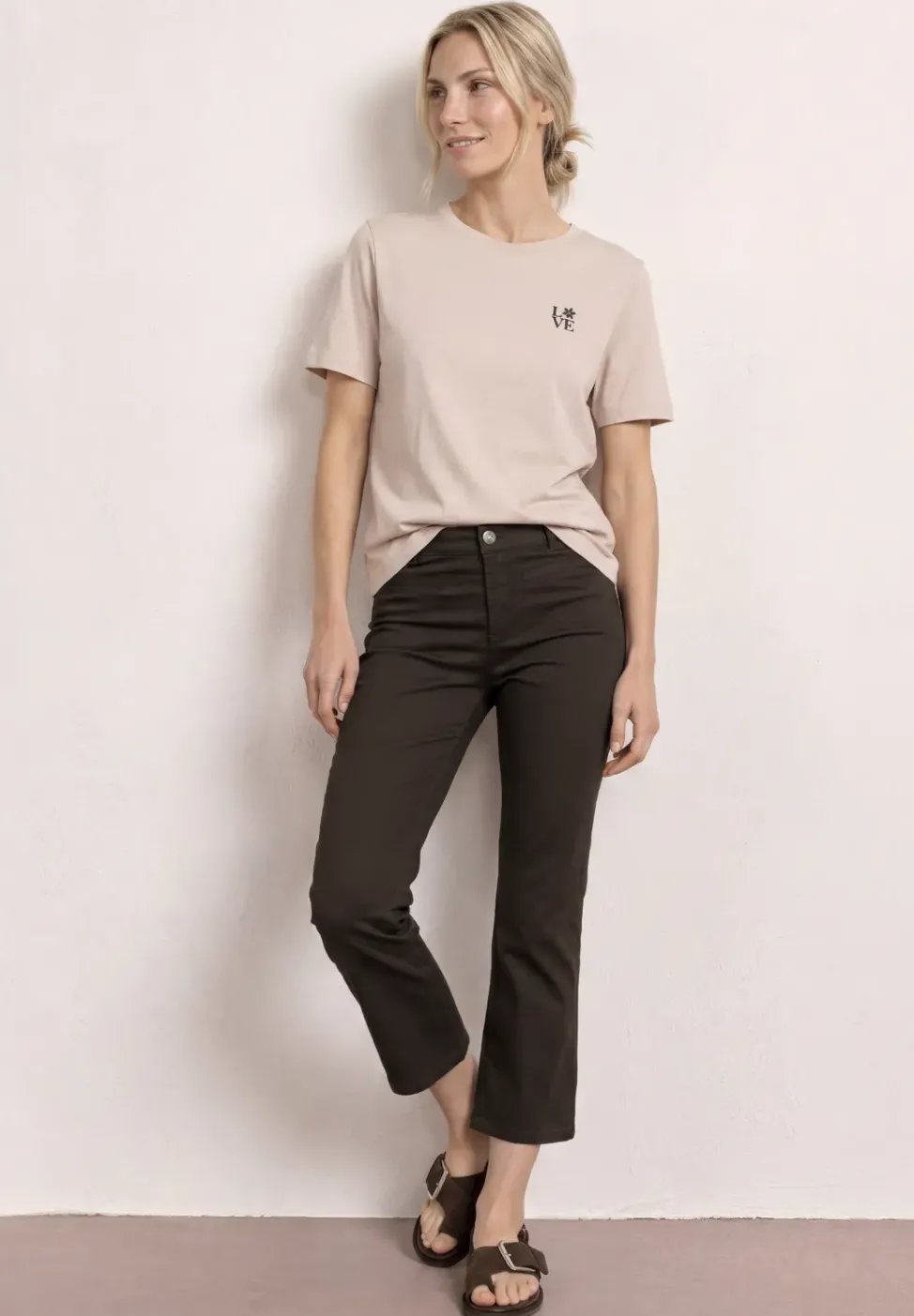 3/4 Flared Leg Hose im Casual Fit