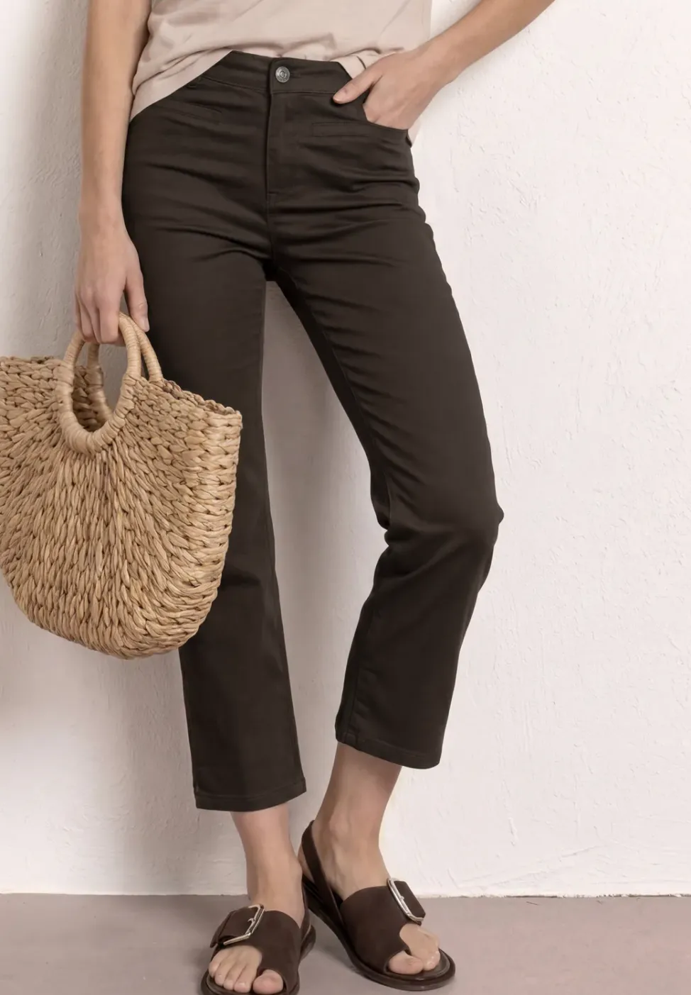 3/4 Flared Leg Hose im Casual Fit