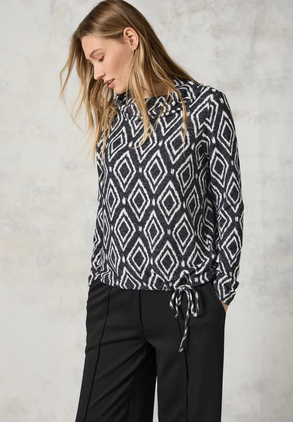 Flauschiges Shirt mit Print