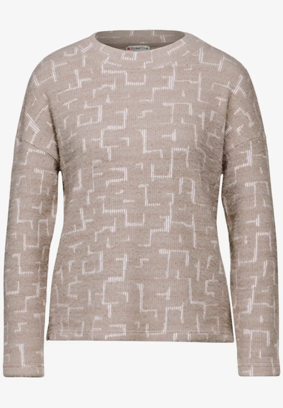 Flauschiges Shirt mit Print
