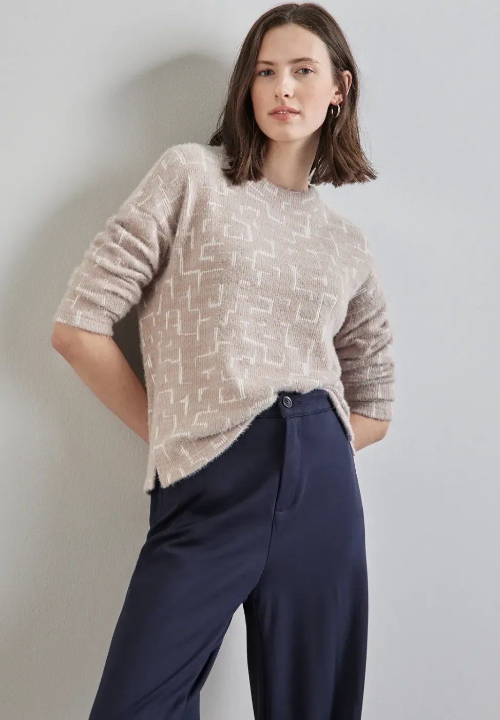 Flauschiges Shirt mit Print