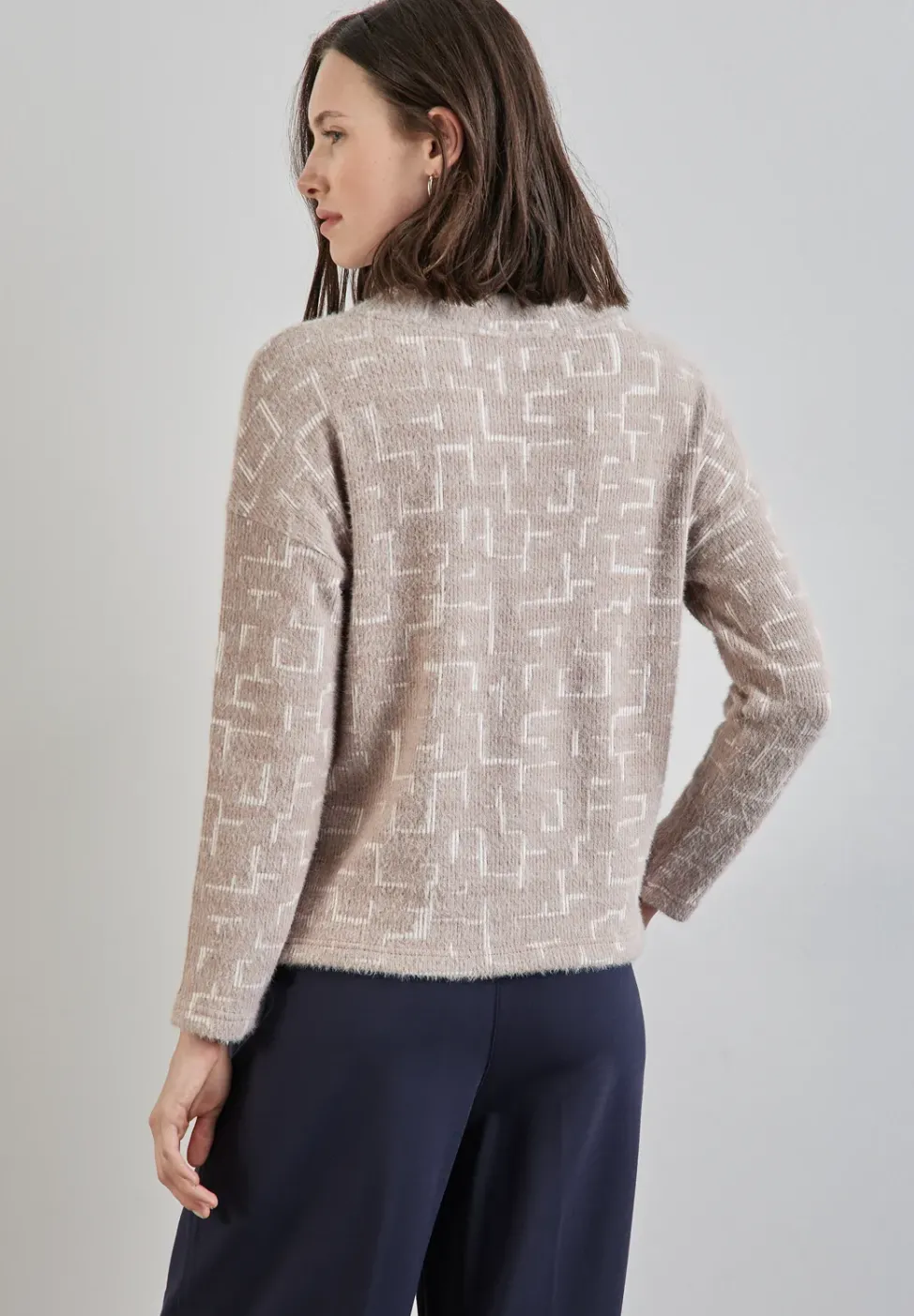 Flauschiges Shirt mit Print