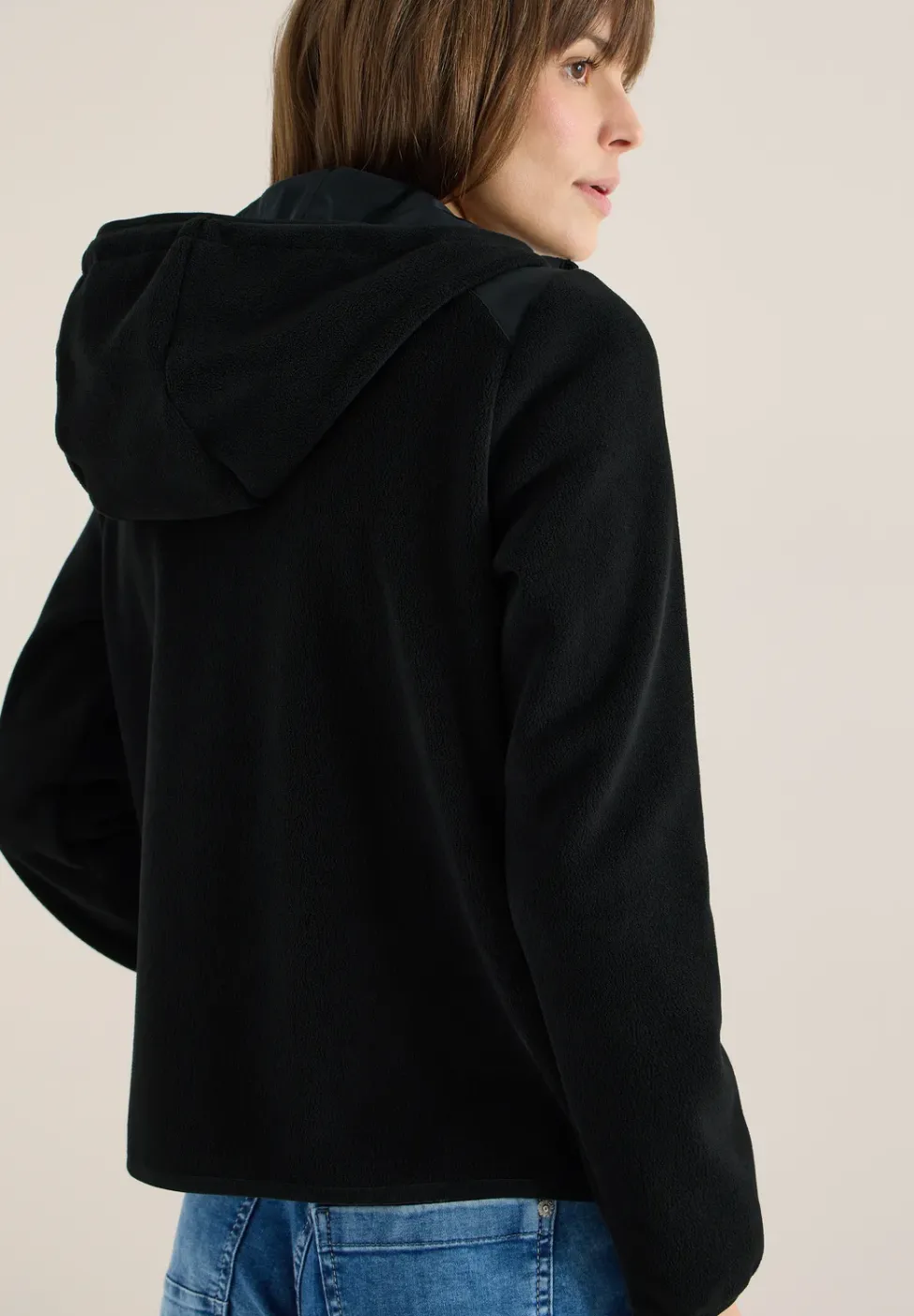 Fleecejacke mit Hoodie