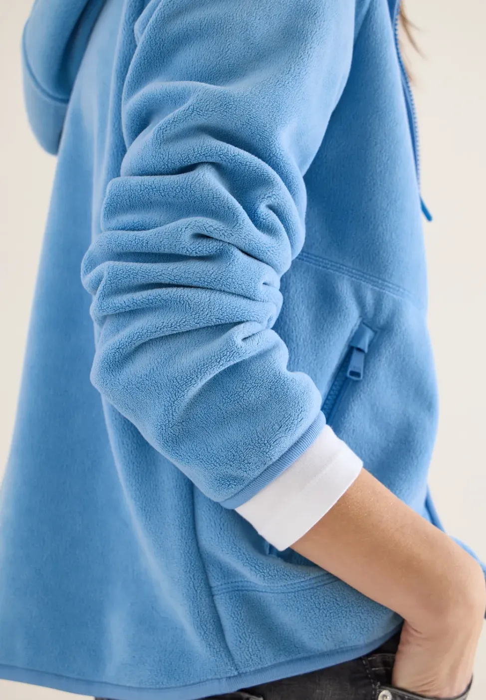 Fleecejacke mit Hoodie
