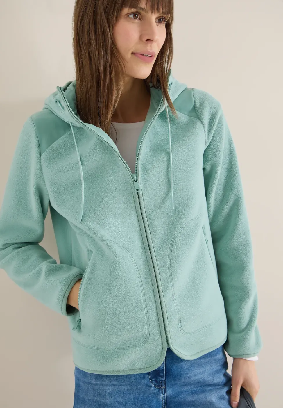 Fleecejacke mit Hoodie