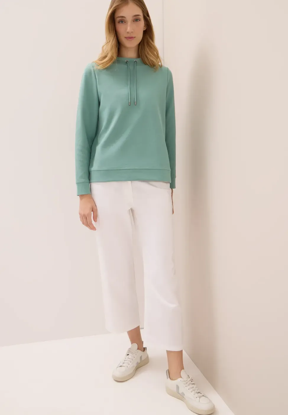 Funnel Neck Strukturshirt
