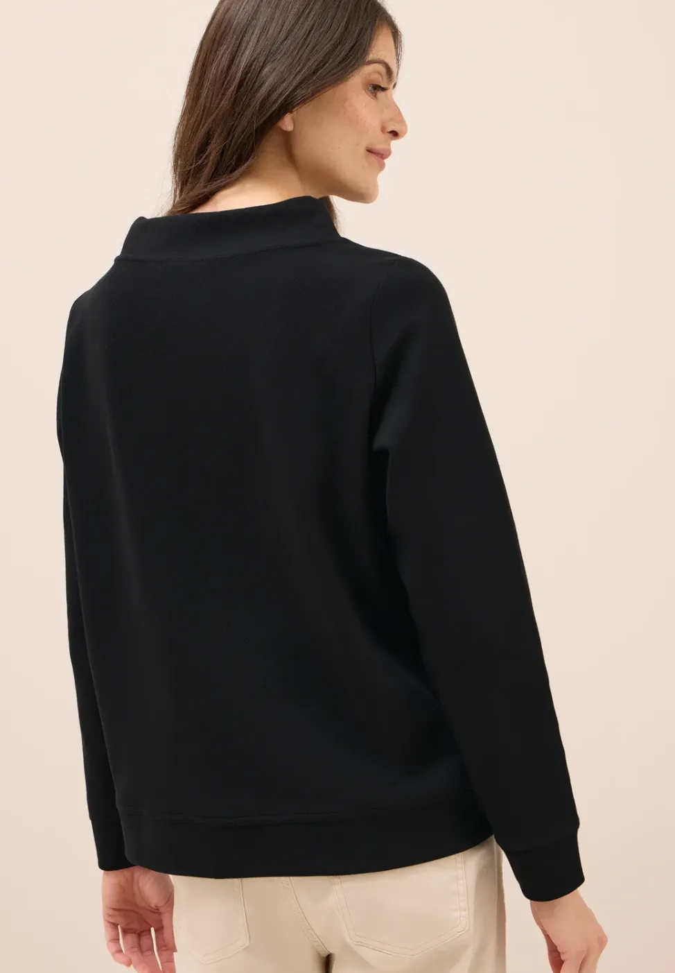 Funnel Neck Strukturshirt