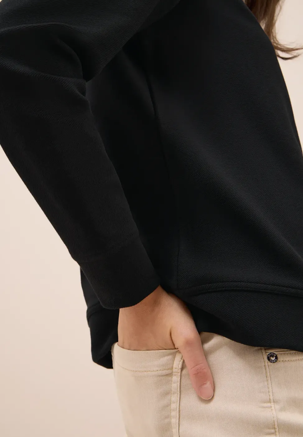 Funnel Neck Strukturshirt