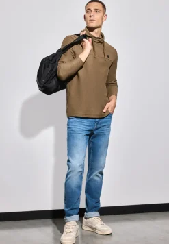 Funnelneck Strukturshirt