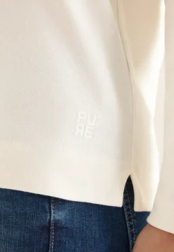 Funnelneck Shirt in Unifarbe