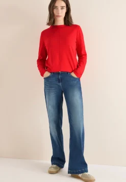 Funnelneck Shirt in Unifarbe