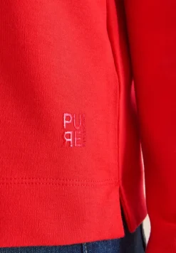 Funnelneck Shirt in Unifarbe