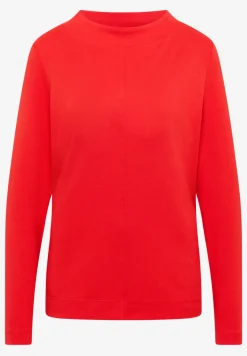 Funnelneck Shirt in Unifarbe