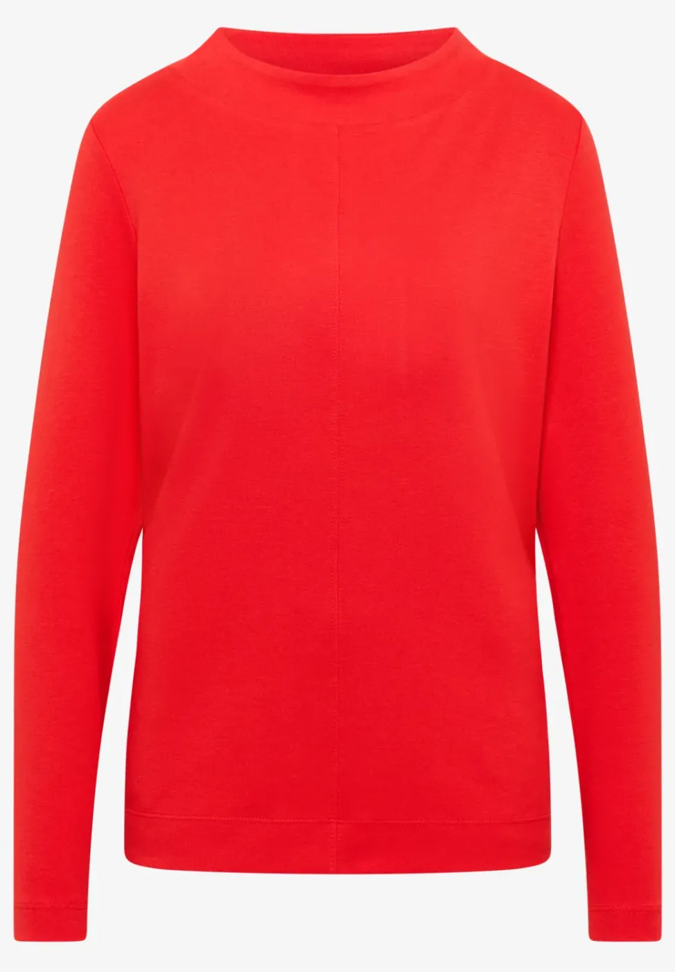 Funnelneck Shirt in Unifarbe