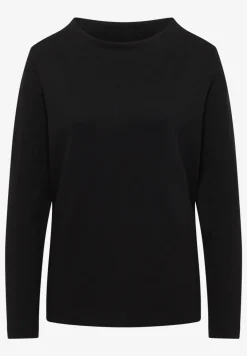Funnelneck Shirt in Unifarbe