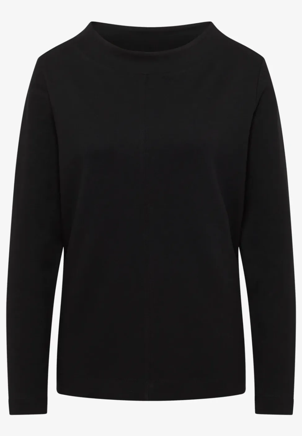 Funnelneck Shirt in Unifarbe