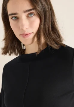 Funnelneck Shirt in Unifarbe
