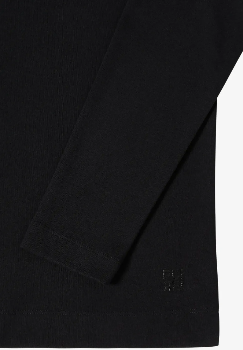 Funnelneck Shirt in Unifarbe